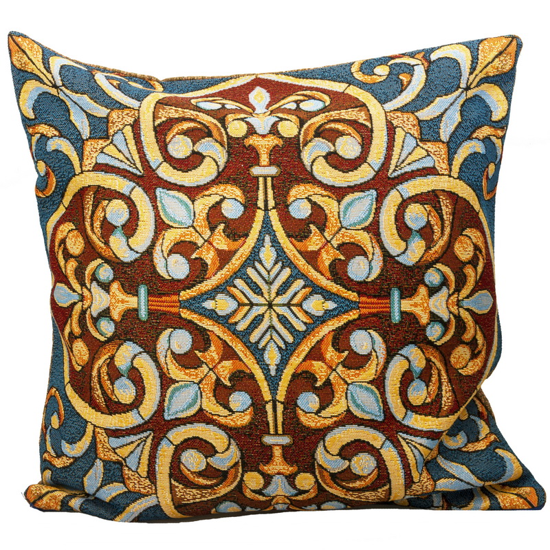 Stained Glass Decorative Tapestry Throw Pillow | Product sku J-126470