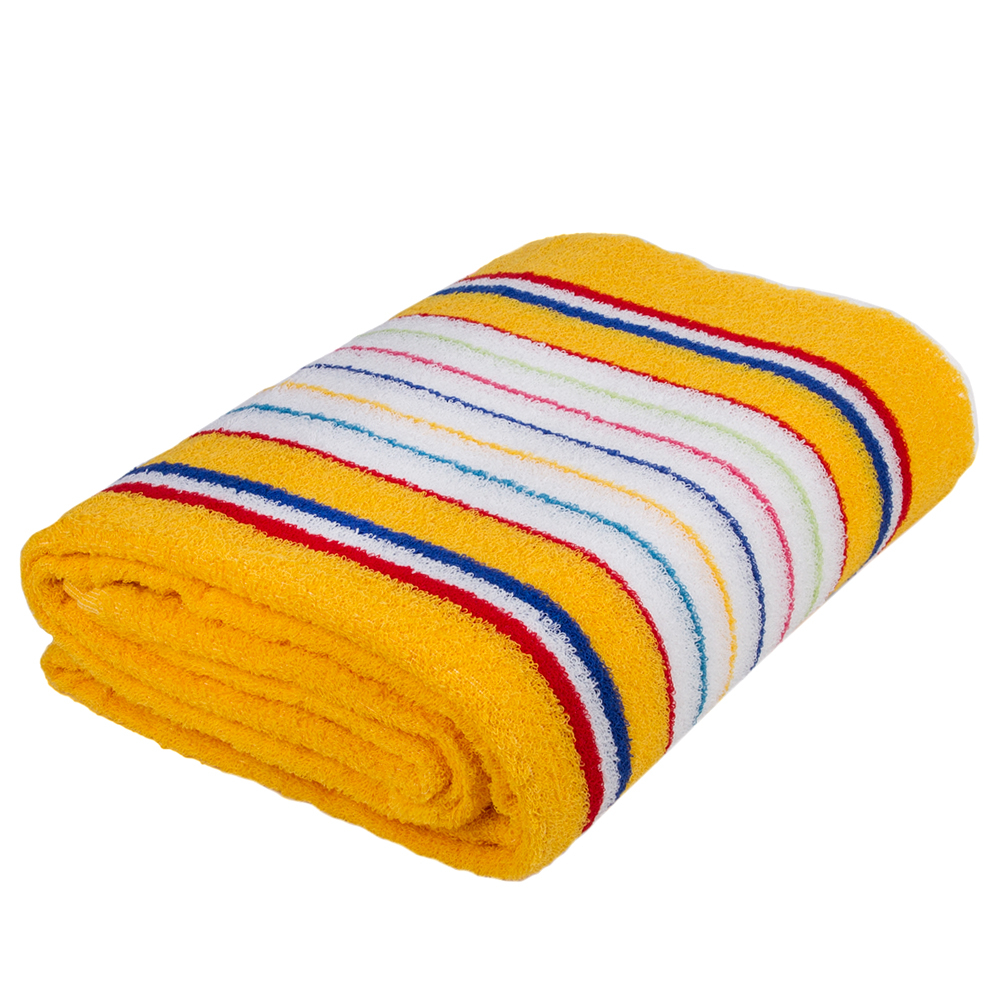 Yellow Striped Cotton Terry Blanket & Throw Product sku J185096