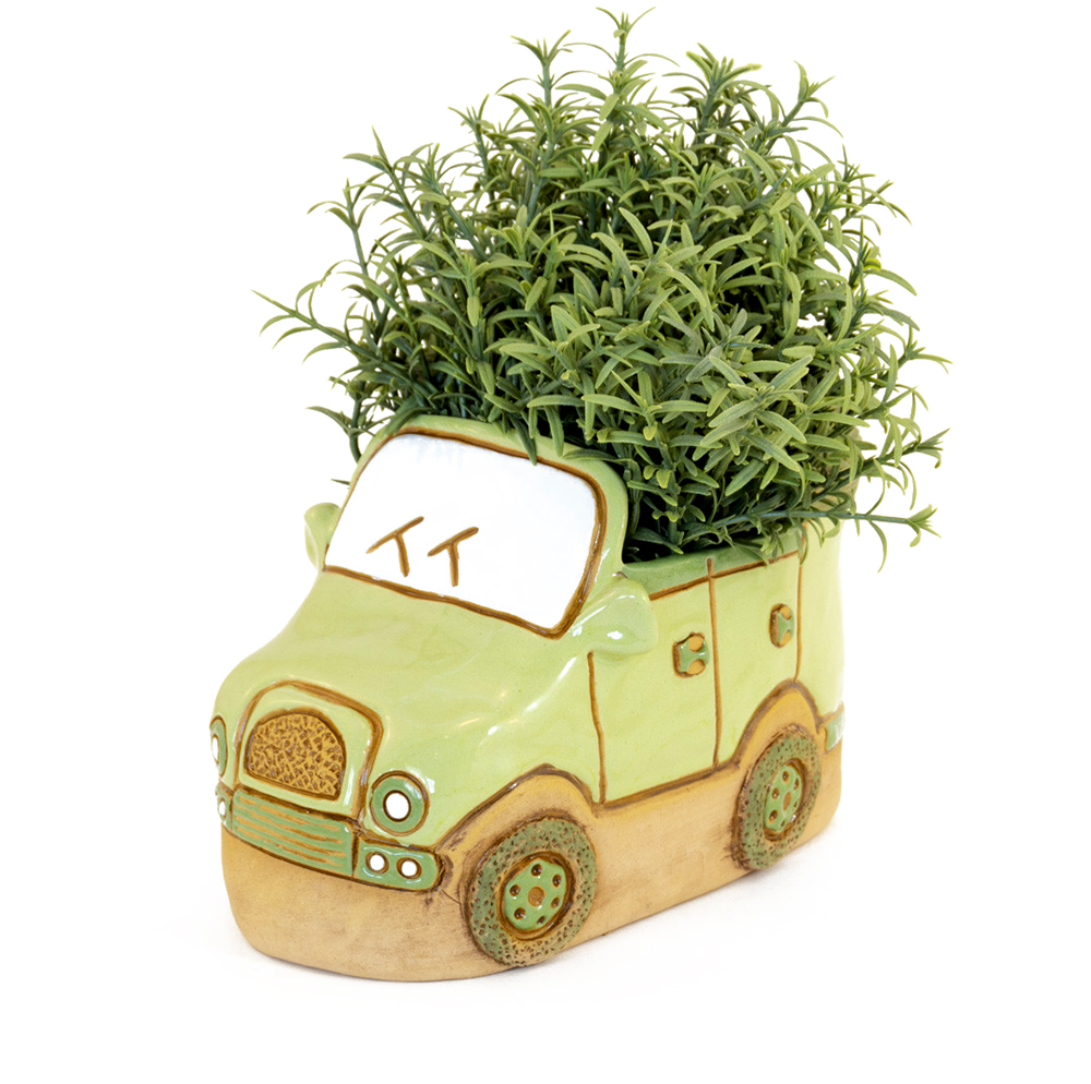 Retro Car Decorative Clay Planter (green) | Product sku S-215707