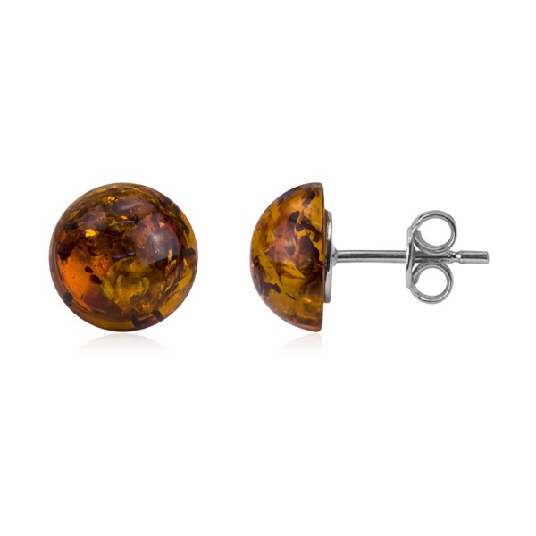 Amber Round Stud Earrings | Product sku Y-164088