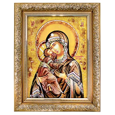 Saint Nicholas the Wonderworker Amber Orthodox Icon