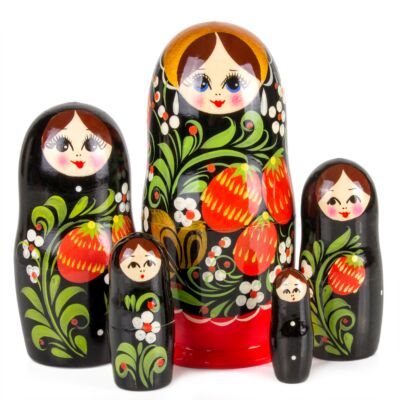 Girl with Flowers Nesting Doll (5 pc.)