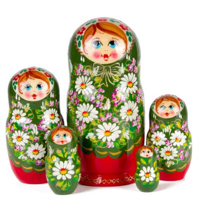 Fishermen Nesting Dolls Set of 7 pcs - Russian Dolls for Fishing