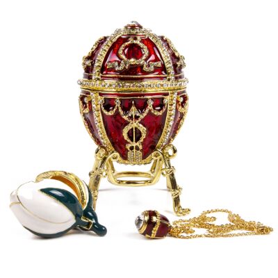 Imperial Golden Coronation Egg Jewelry Box with Carriage (Large)