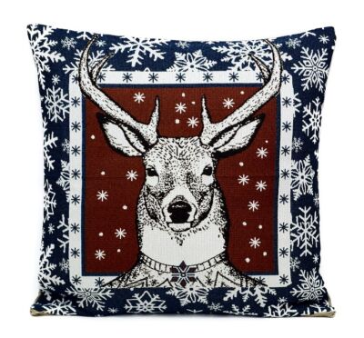 Twin Christmas Print Double-sided Fringed Soft Blanket