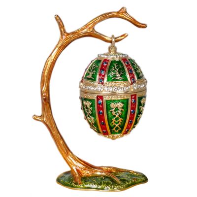 Pine Cone Imperial Egg Jewelry Box