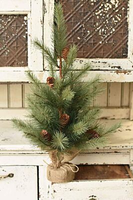 Artificial Stem - Northern Soft Pine with Cones- 24 inch