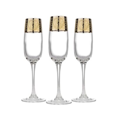 Set of 2 French wine glasses with Versailles design – French Address