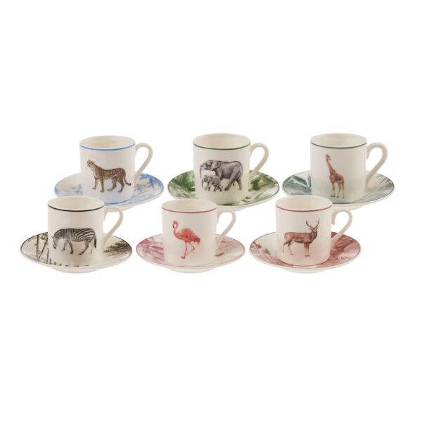 The Little Prince Porcelain Espresso Coffee Cup and Saucer Set of 12 pieces  for 6 pers.