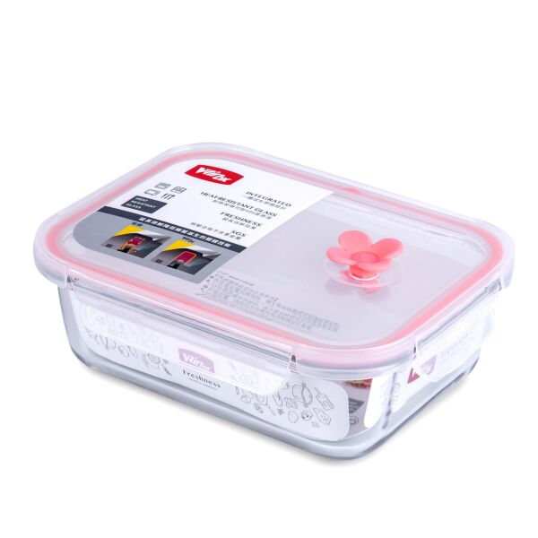 1.1 qt Glass Food Storage Container 3-Compartment Meal Prep