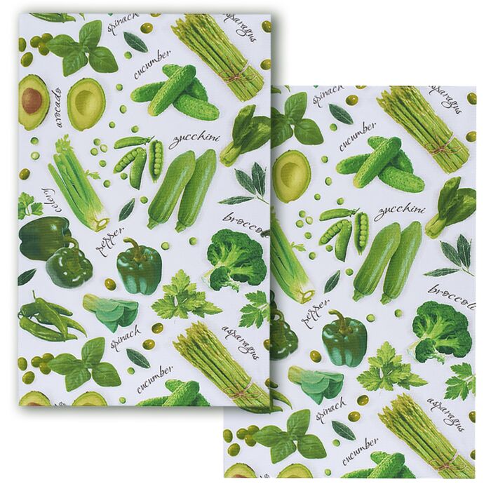 Waffle Weave Kitchen Towels with Animal Prints (R)