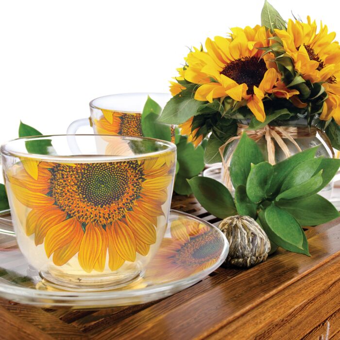 Sunflower Bloom Cup And Saucer Set