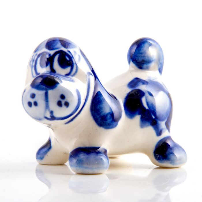 Decorative Ornamental Blue Small Dog Figurine Accessories – Hansel & Gretel