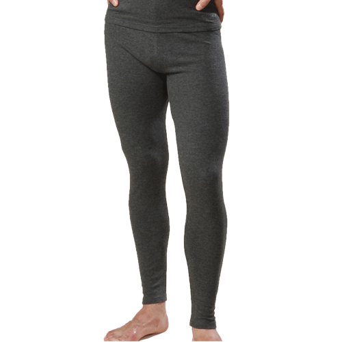 Angora Wool & Silk Long Johns in Dark Gray