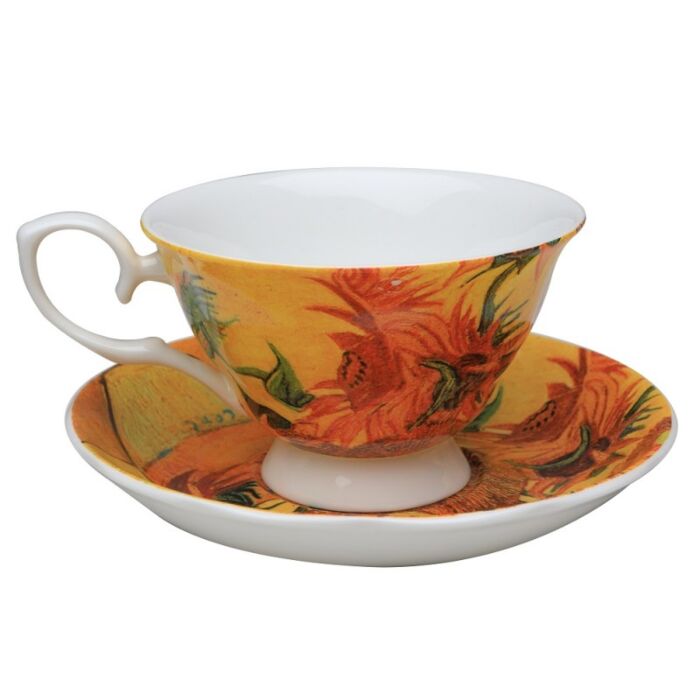 Espresso Cup w/Saucer 2 oz in Sunflowers