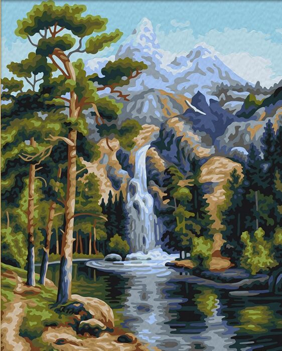 Mountain Stream, Paint by numbers kit