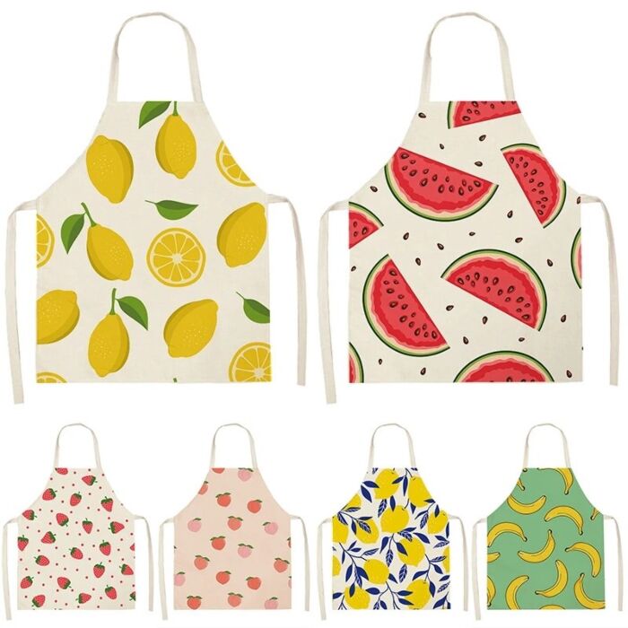 Strawberries Printed Cotton Kitchen Apron