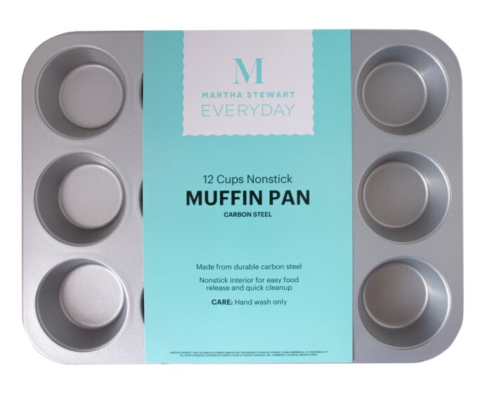Martha Stewart 12-Cup Nonstick Carbon Steel Muffin Pan 