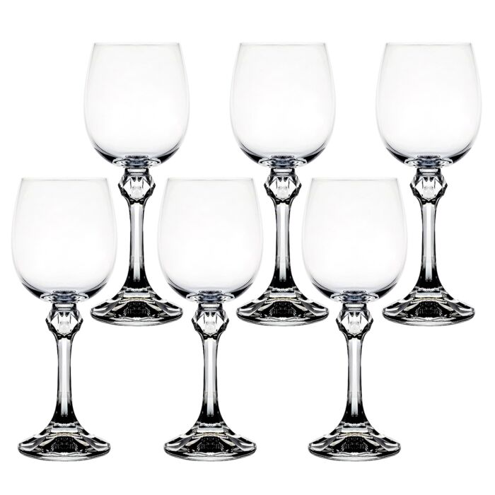 Three Star Im/Ex Inc. 6 - Piece 10oz. Glass White Wine Glass Glassware Set