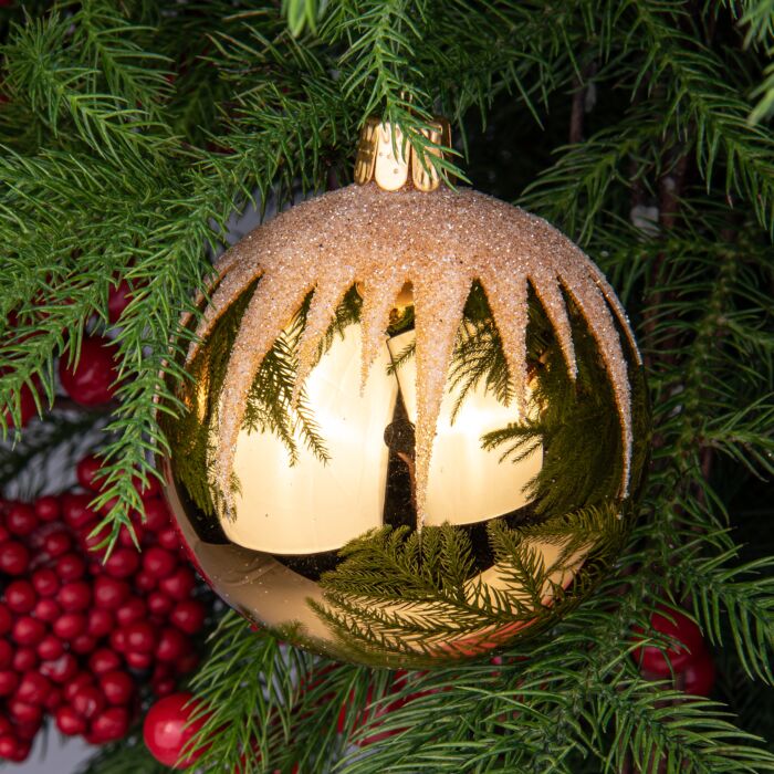 STP Goods Golden Ball Christmas Tree Ornament Set of 6 - Glass