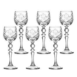 2 oz Sherry Wine Shot Glasses, Small Wine Glasses, Top-Notch Crystal  Hand-Cut Glasses Set, Exquisite Glassware for Sherry Wine, 6EA/SET