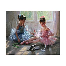 Two Ballerinas. Paint-by-Number Kit for Kids & Adults