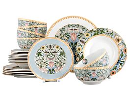 Morris' Garden Dinnerware Set of 24 for 6 pers. in Gift Box