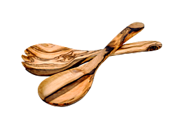 Olive Wood Spoons Round – Set of 2