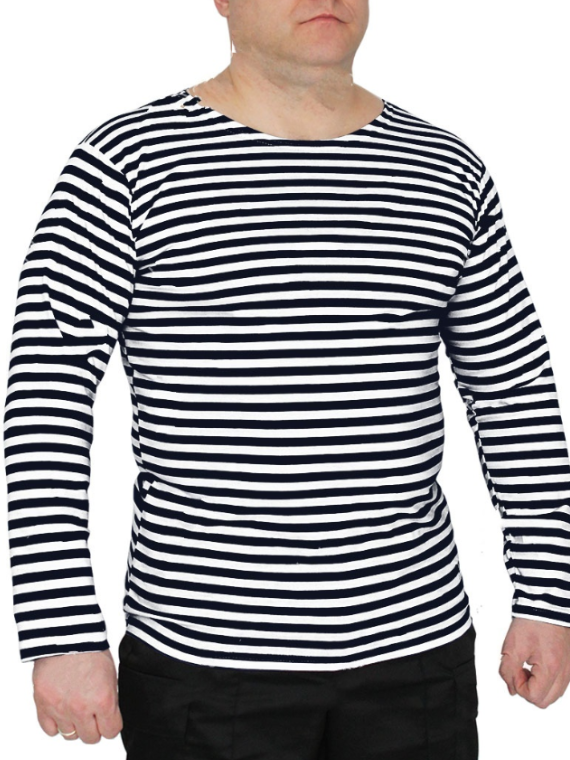 Telnyashka Dark Blue Navy Striped Long Sleeve T-Shirt | Product sku SET ...
