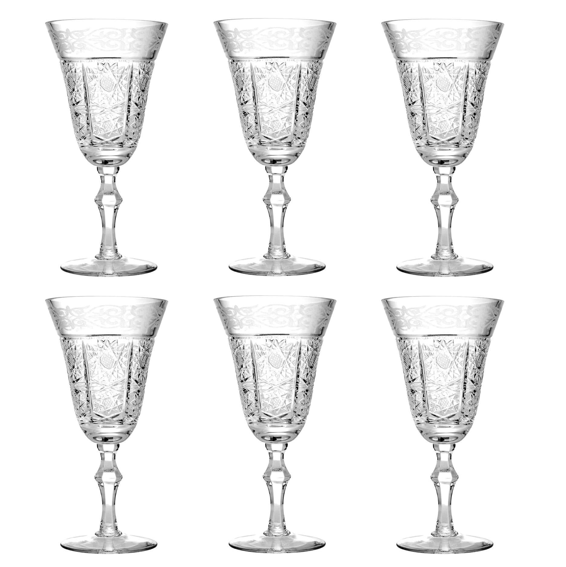 Crystal Wine Glasses Set Of 6 Product Sku J 217094