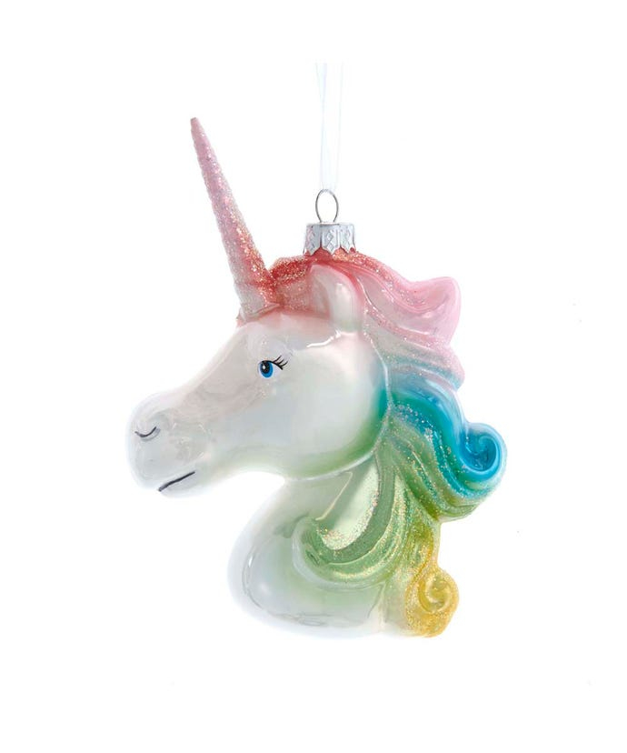 Unicorn Glass Christmas Ornament | Product sku S-201271